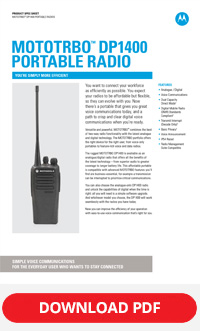 MOTOTRBO dp1400 spec sheet