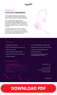 VoCoVo Headset Datasheet