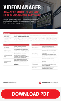 Motorola VideoManager spec sheet